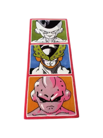 Villain Trio Strip Rug - anime antagonist panel strip wall rug