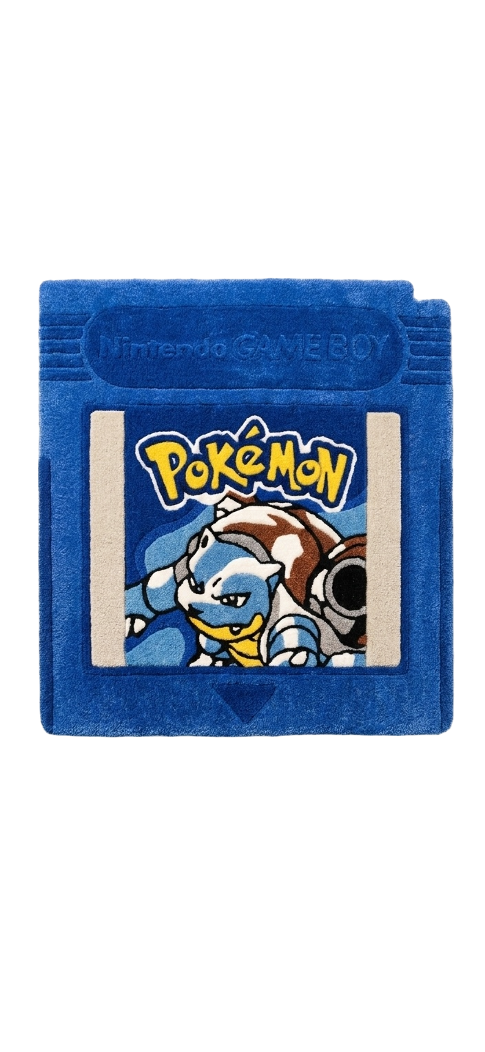 Water Cartridge Rug - retro handheld game cartridge wall rug