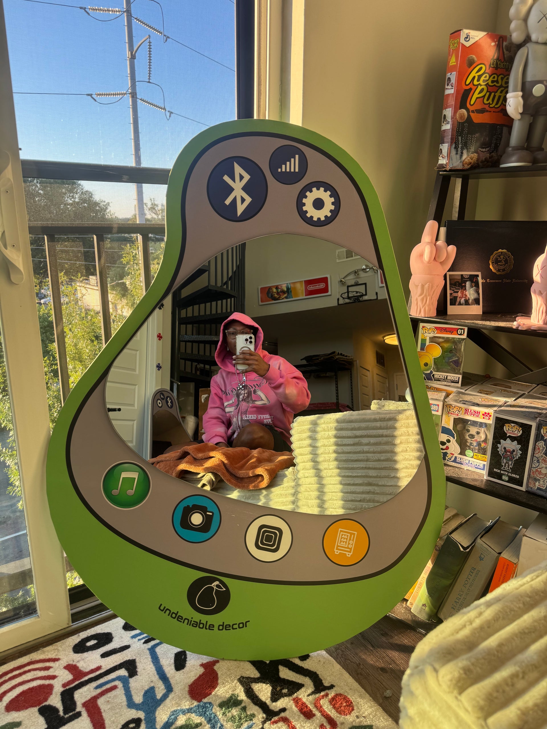 Pear Phone Mirror ( Green Apple )