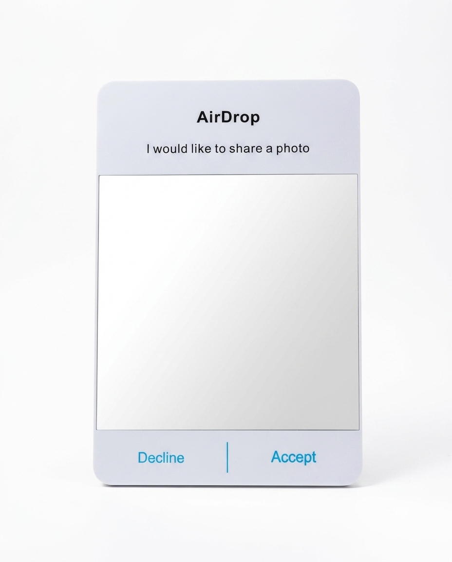 AirDrop Mirror - studio product shot on white background