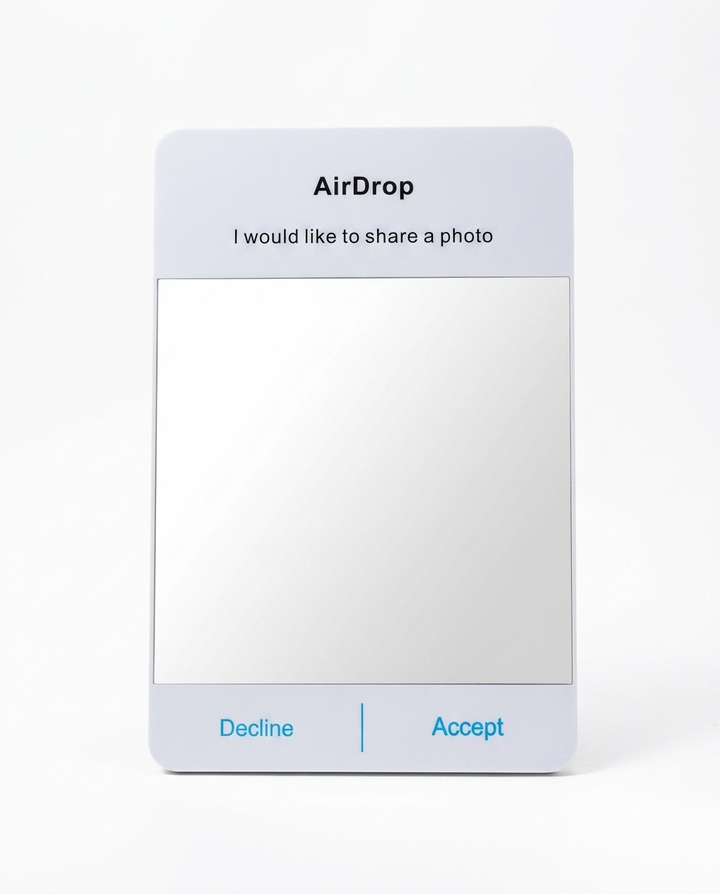 AirDrop Mirror - studio product shot on white background