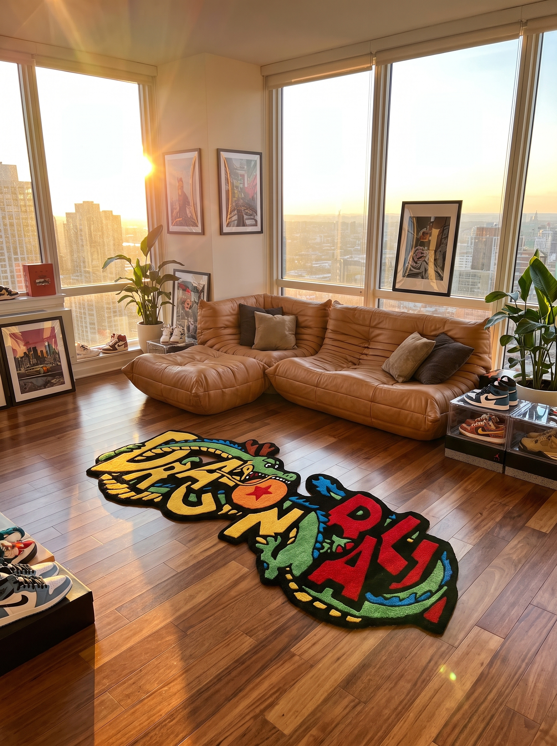 Dragon Shenron Banner Rug lifestyle