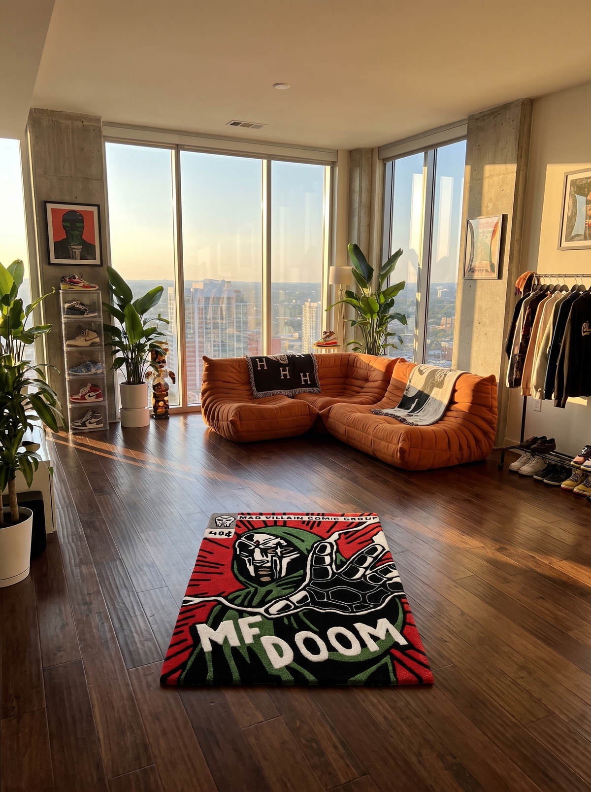 Mad Villain Comic Tufted Rug lifestyle