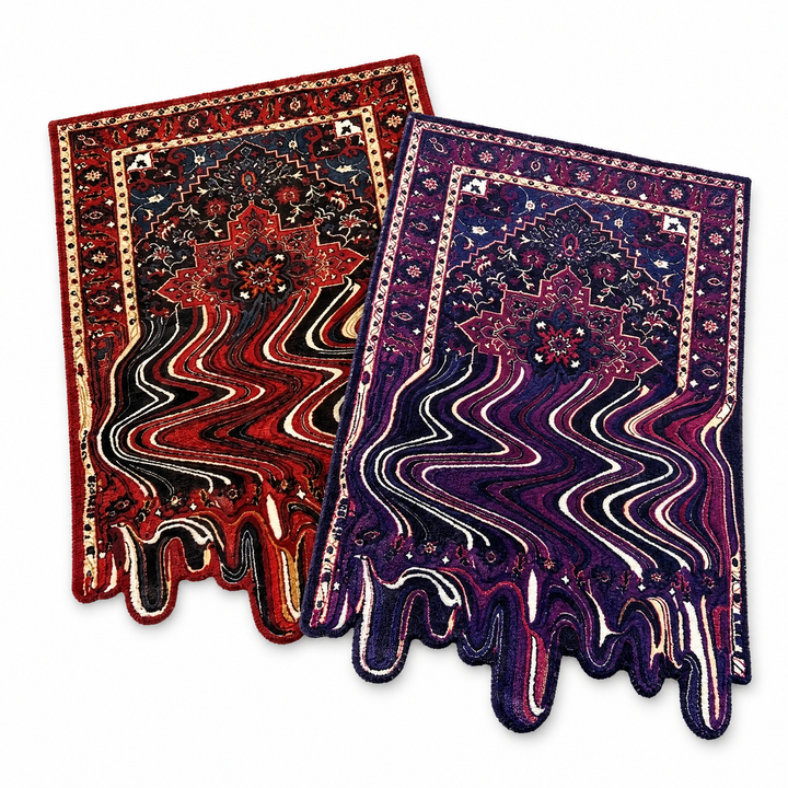 Drip Medallion Rug in Original and Purple Haze