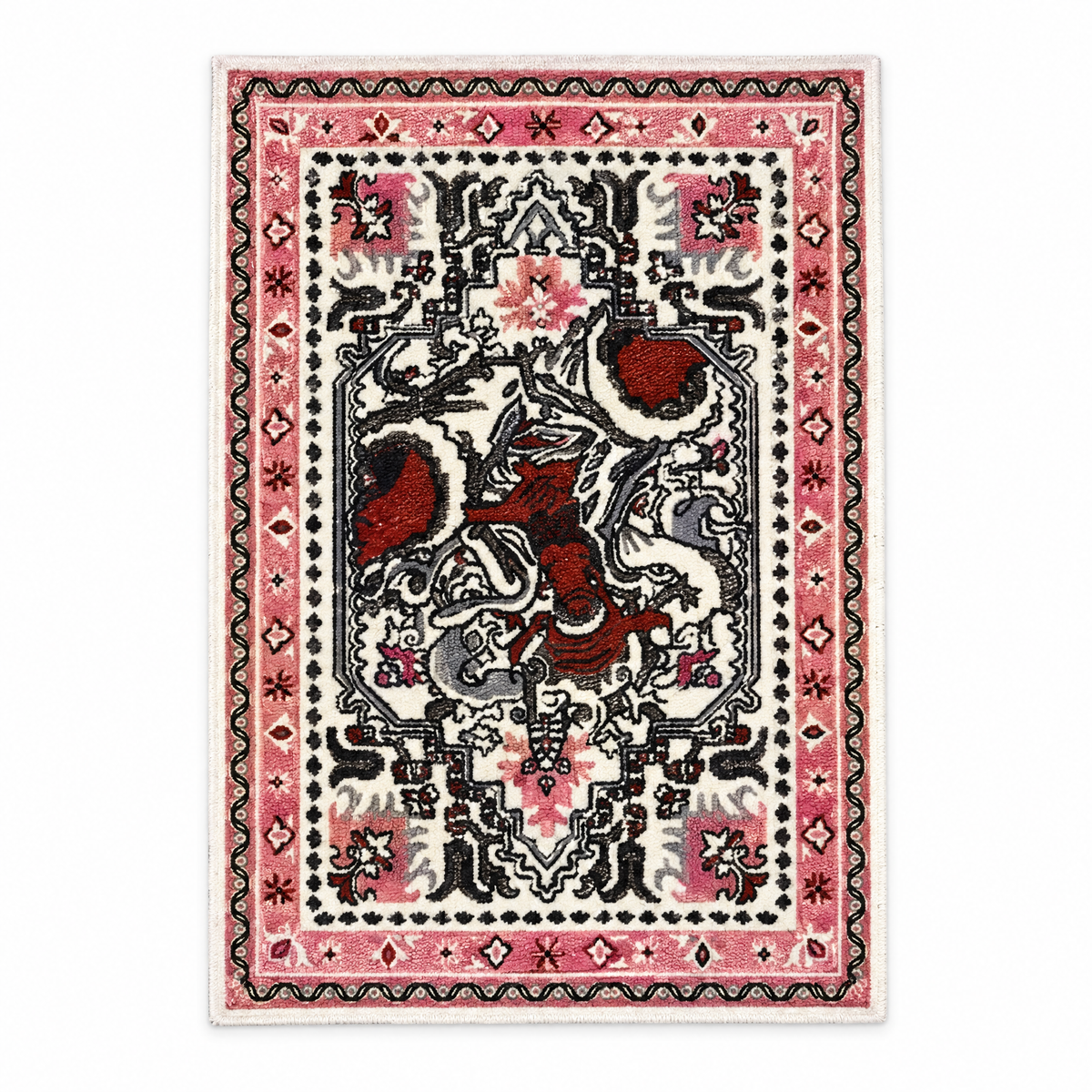 Pirate King Persian Rug hand-tufted anime rug on white background